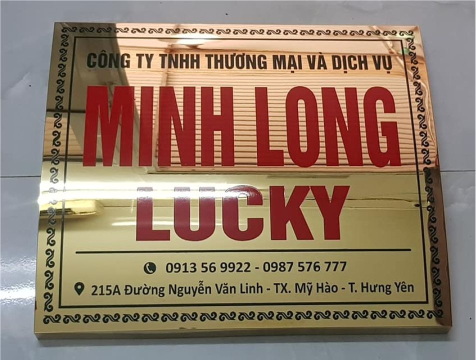 Làm biển công ty mica, inox đẹp, giá rẻ lấy ngay tại hà nội